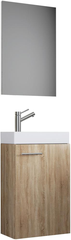 Badmöbel Set Waschbecken Unterschrank Wandspiegel Badezimmermöbel Waschtisch Bild 1