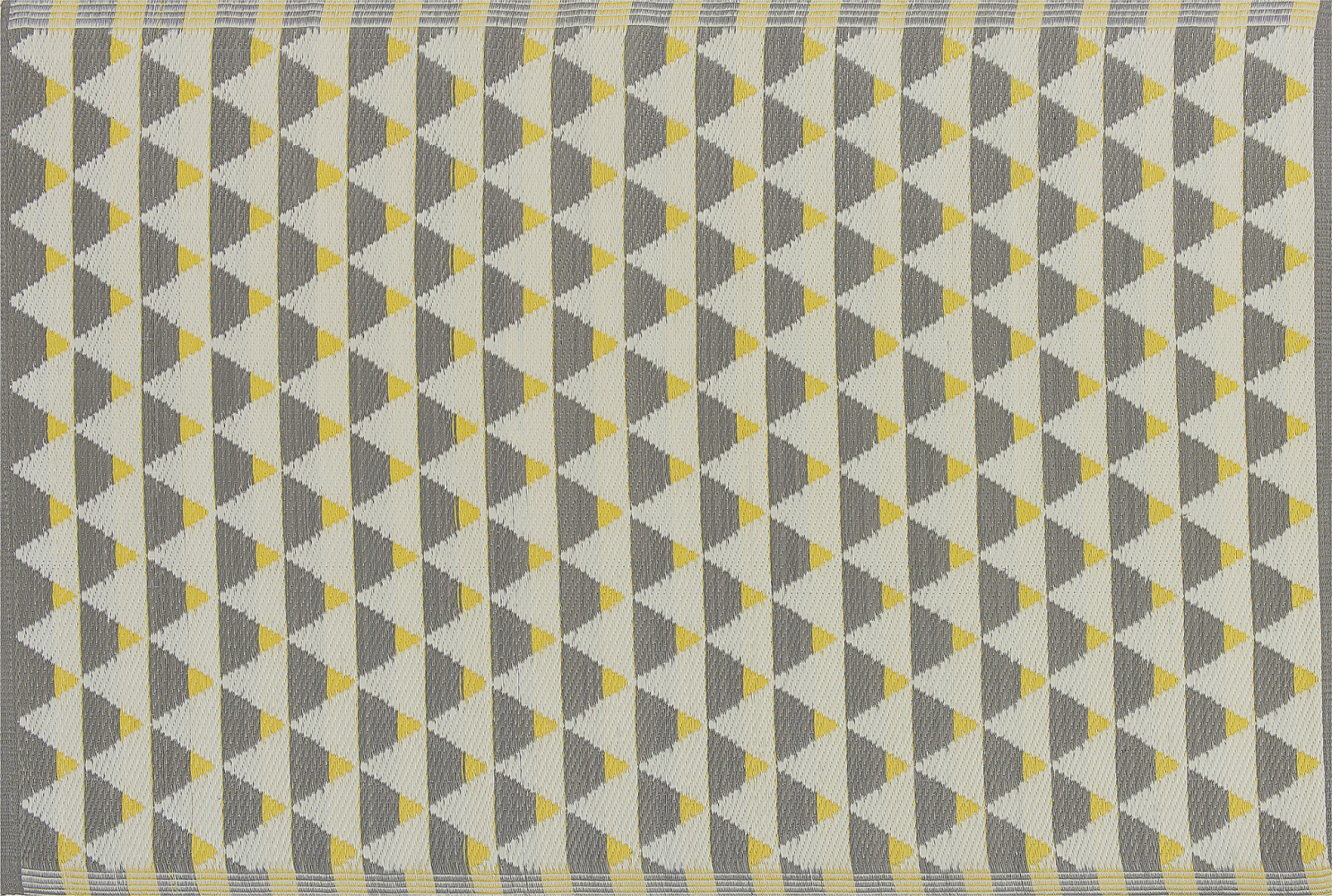 Outdoor Teppich grau-gelb 120 x 180 cm Dreieck Muster HISAR Bild 1