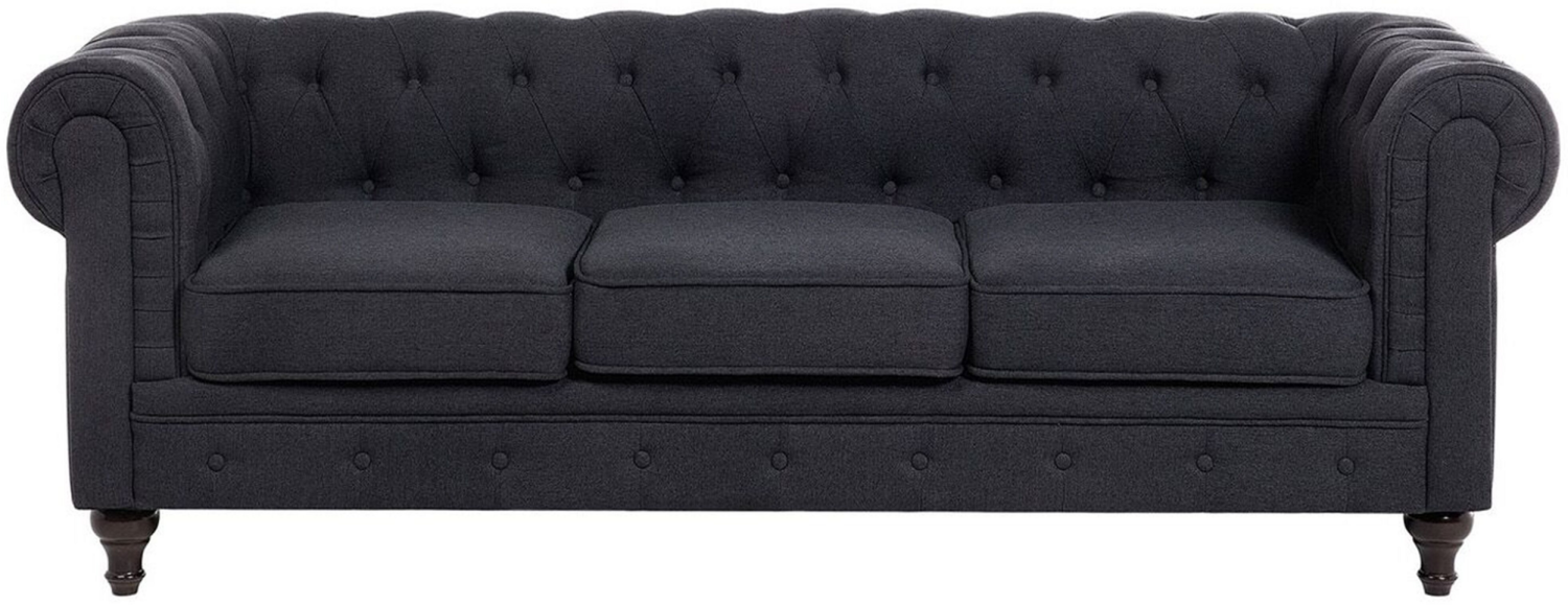 3-Sitzer Sofa Polsterbezug graphitgrau CHESTERFIELD Bild 1