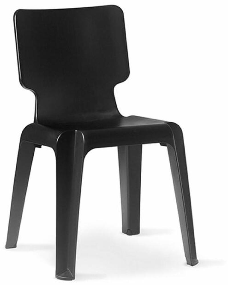 Authentics Wait Stuhl, Sitzgelegenheit, stapelbar, Polypropylen, Schwarz Matt, 1085099 Bild 1