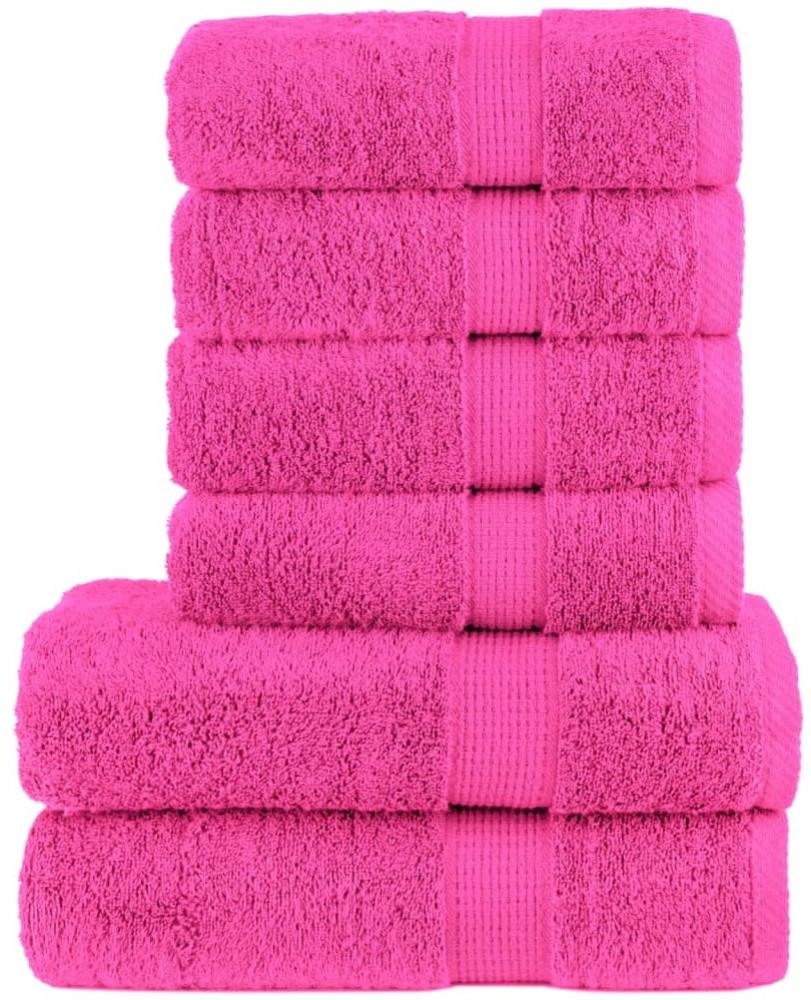 6 tlg. Premium-Handtuch-Set Rosa 600 g/m² 100% Baumwolle 137569 Bild 1