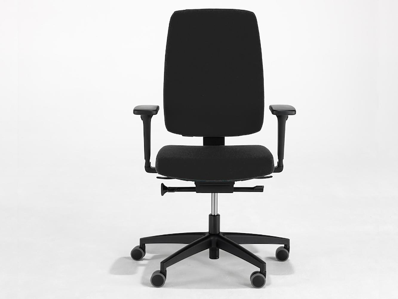 Ergonomischer Bürostuhl mit Stoffbezug Schwarz, drehbar & höhenverstellbar Bild 1