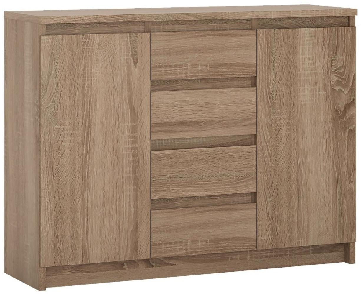 Kommode Armadio Schubkastenkommode 109x35x85cm eiche trüffel grifflos Bild 1