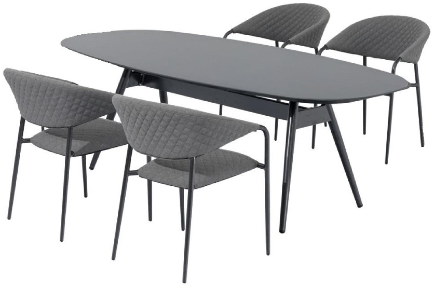 Primaster Lounge Möbelset Calvo 5-teilig grau mit wetterfestem Bezug Bild 1