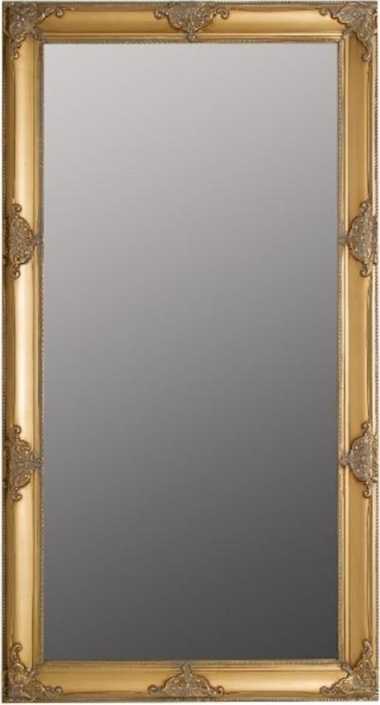 Casa Padrino Barock Wandspiegel Gold 72 x H. 132 cm - Handgefertigter Barock Spiegel mit Holzrahmen und wunderschönen Verzierungen Bild 1