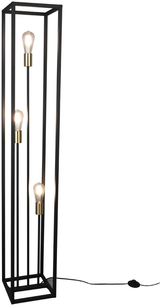 LED Stehleuchte Säule Metall Schwarz im Industrial Style, Höhe 153cm Bild 1