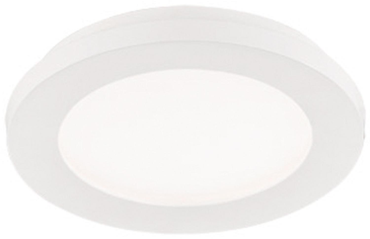 Kleine LED Deckenleuchte CAMILLUS flache Badezimmerlampe dimmbar Ø17cm Weiß IP44 Bild 1