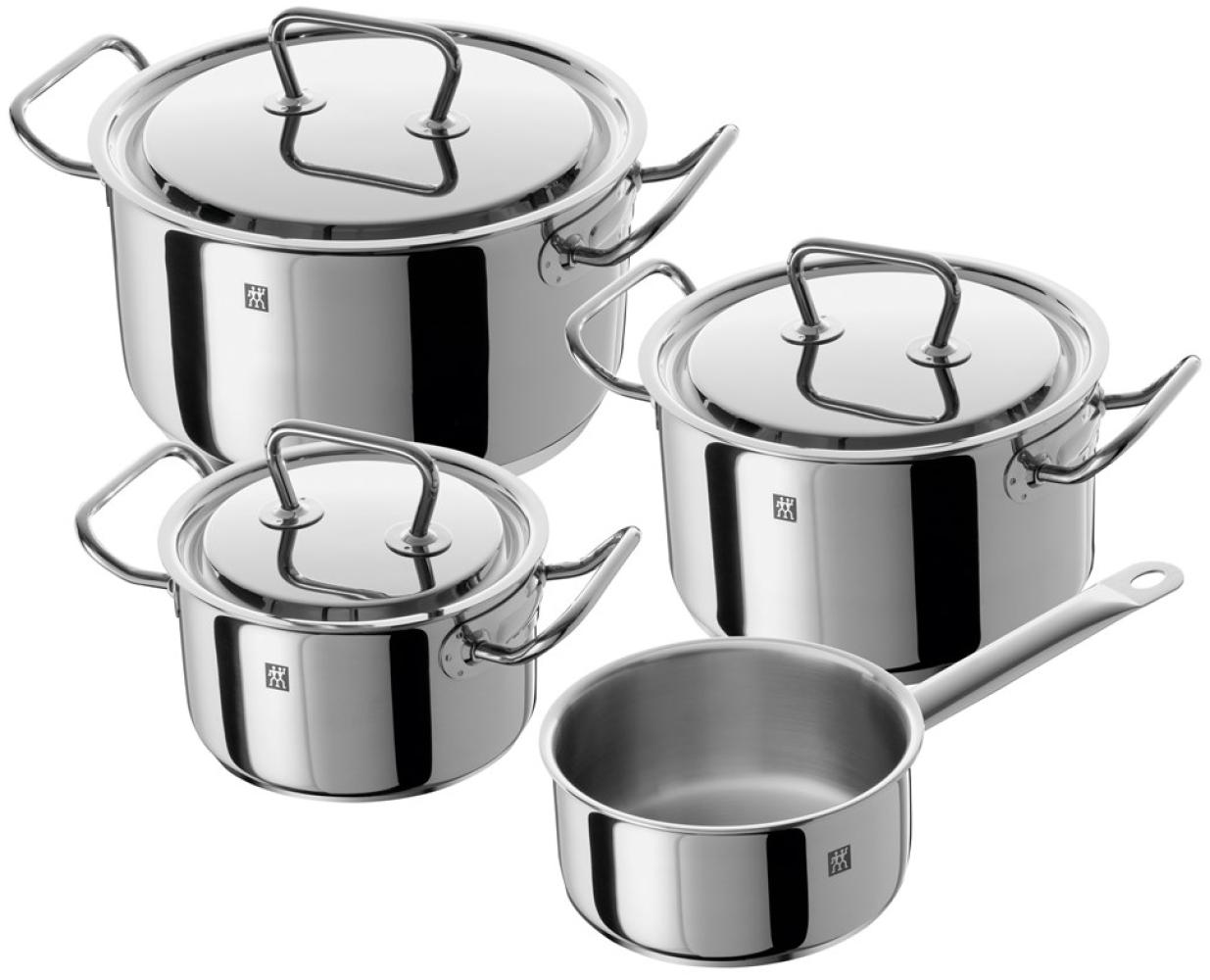 Zwilling Twin Classic Set aus 4 Edelstahltöpfen mit Deckel Bild 1