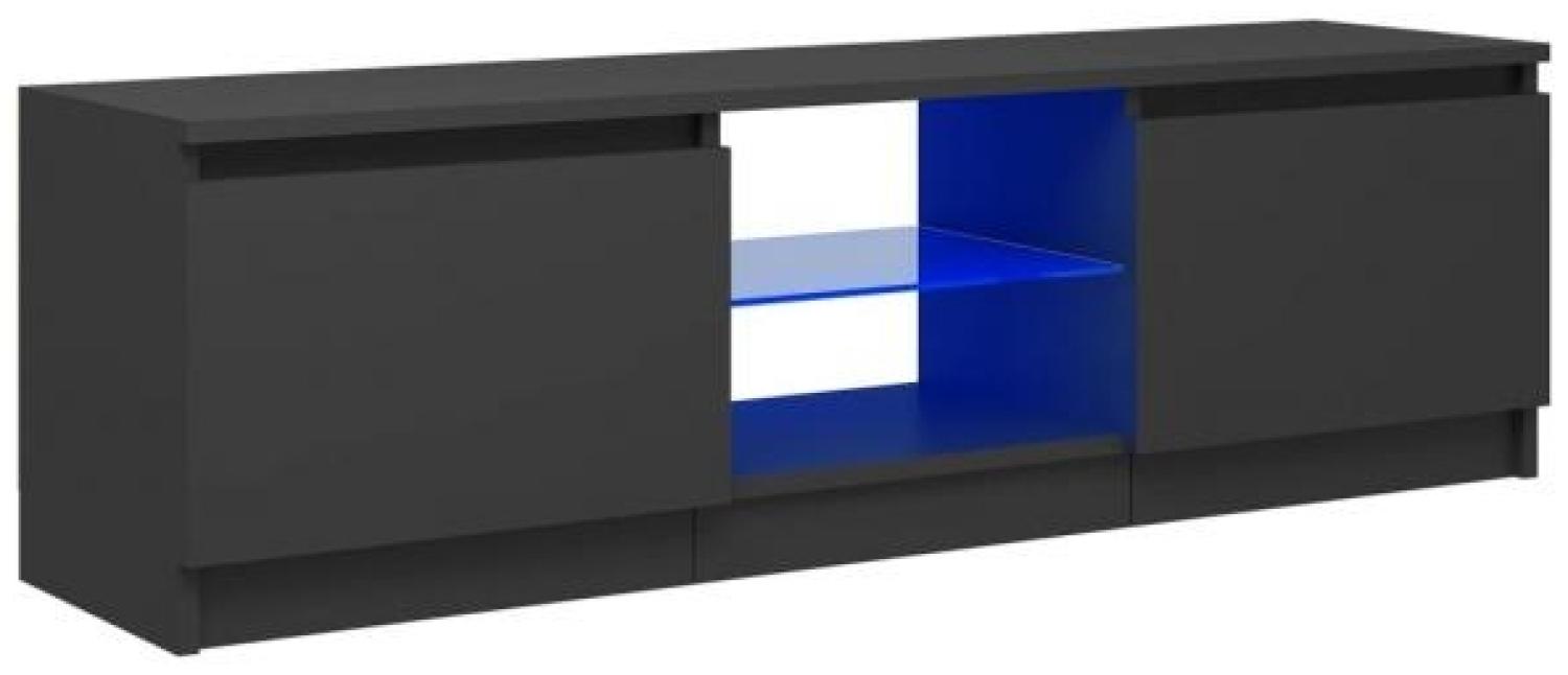 TV-Schrank mit LED-Leuchten Grau 120x30x35,5 cm Bild 1