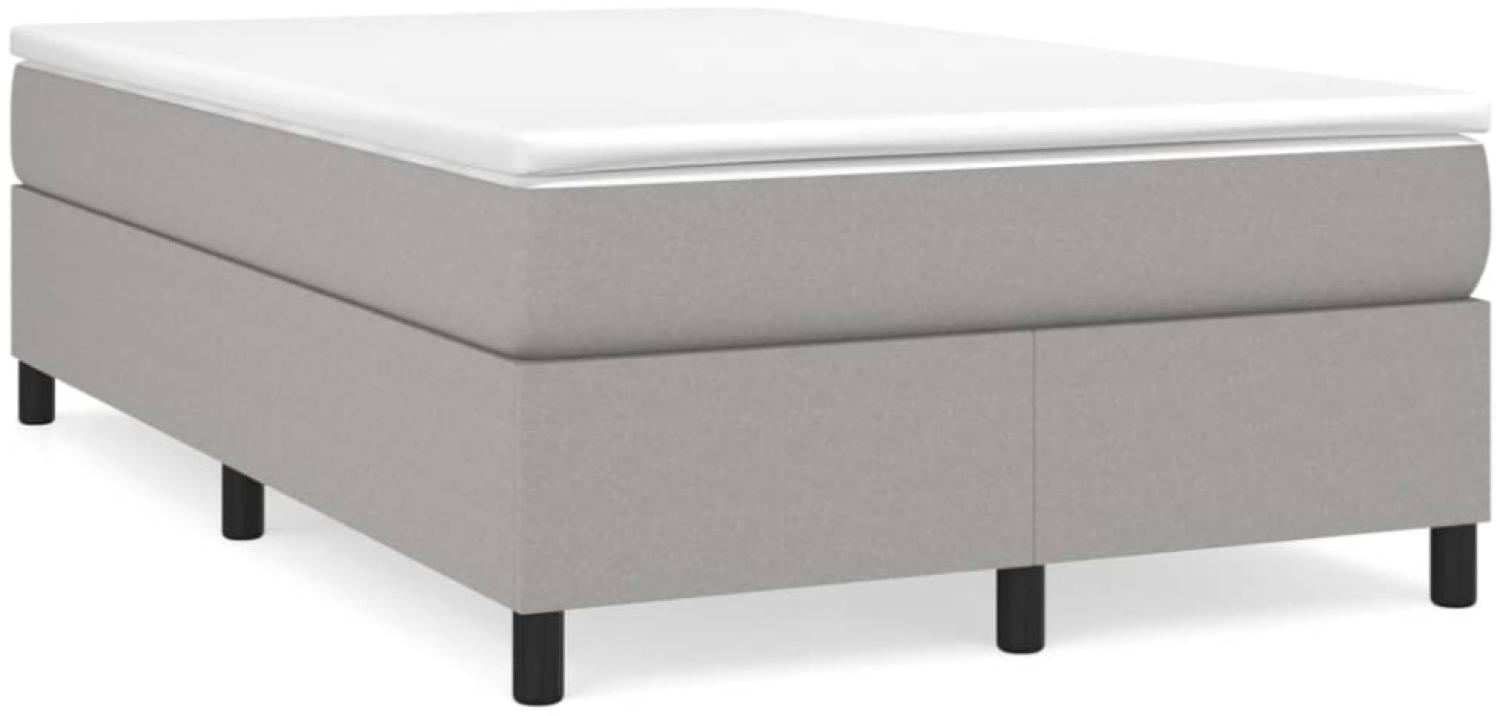 vidaXL Boxspringbett mit Matratze Hellgrau 120x190 cm Stoff Bild 1