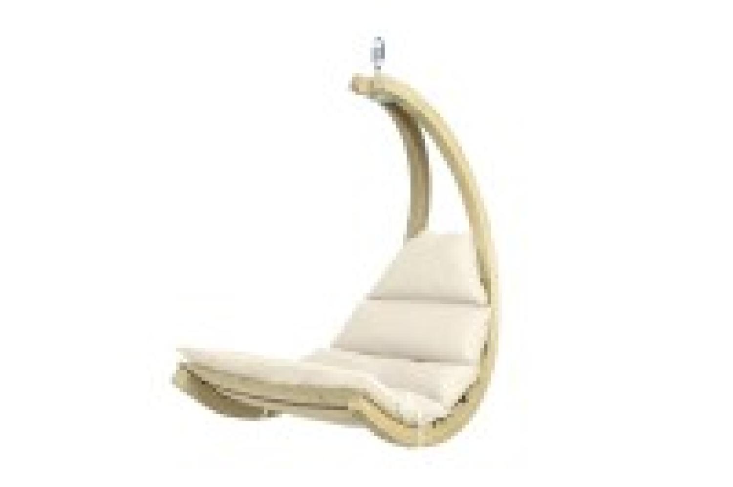 AMAZONAS Swing Chair Creme stylischer Schwebesessel mit extra Dicker Matratze aus FSC Fichtenholz bis 120 kg Bild 1