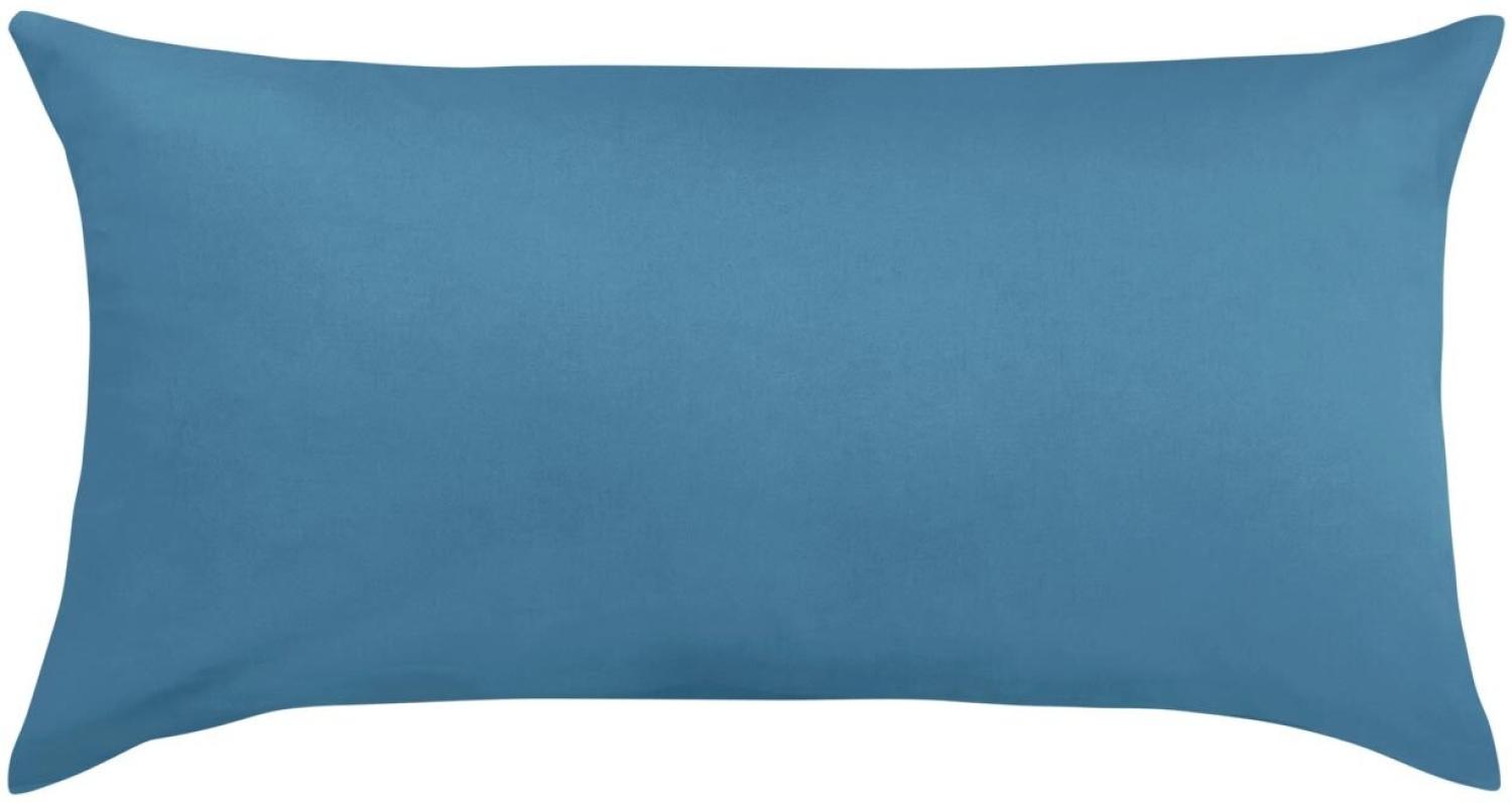 Traumschlaf Basic Single Jersey Kissenbezug | 40x80 cm | blau Bild 1