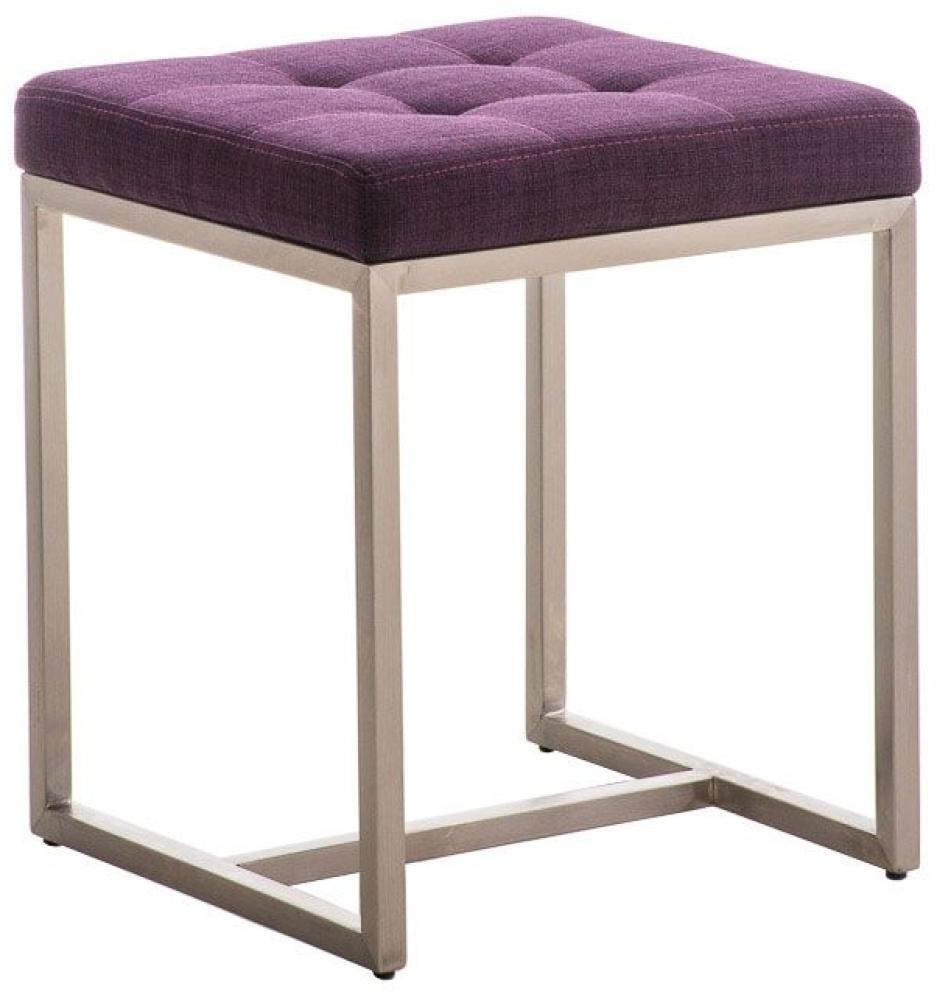 Sitzhocker - BRIT - Schminkhocker Hocker Sessel Stoff Lila 40x40 cm Bild 1