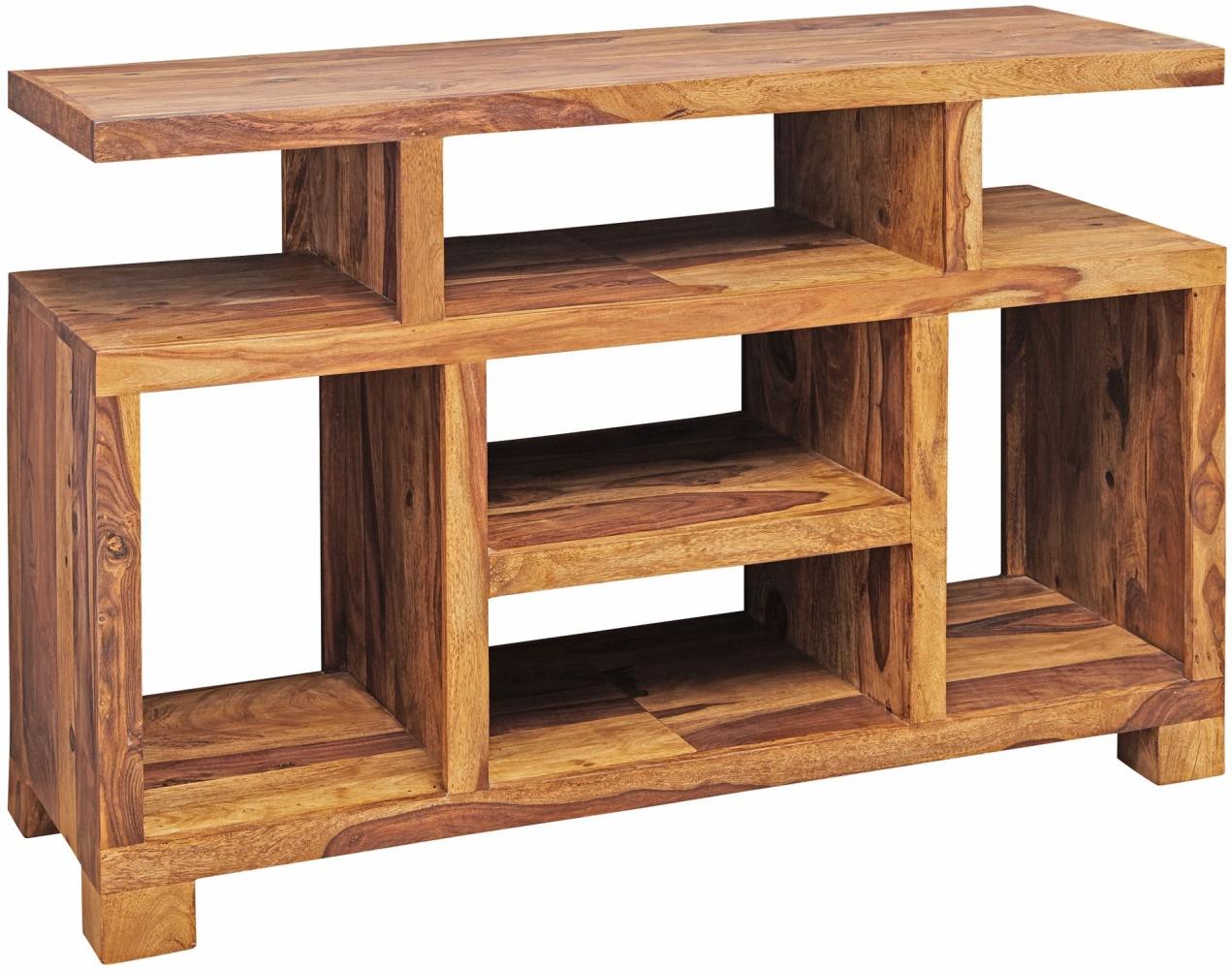 KADIMA DESIGN Sheesham-Holz Sideboard im Landhausstil, 115x76x40 cm, Multifunktionale TV-Kommode mit Praktischem Stauraum. Bild 1