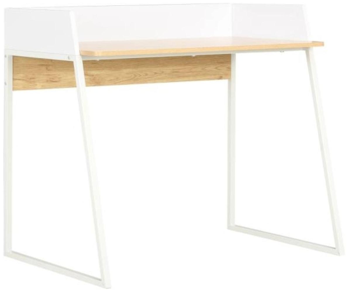 Schreibtisch, Weiß/ Eiche, 90 x 60 x 88 cm Bild 1