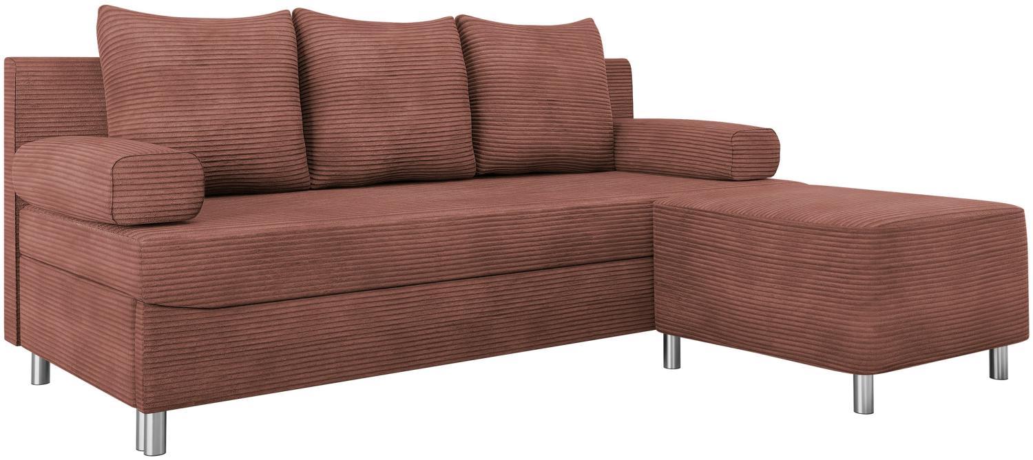 Schlafsofa Dover Cord (Sofa mit Polsterhocker, Farbe: Poso 29) Bild 1