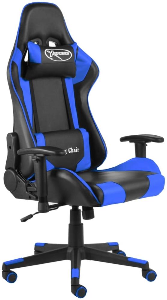 vidaXL Gaming-Stuhl Drehbar Blau PVC [20490] Bild 1