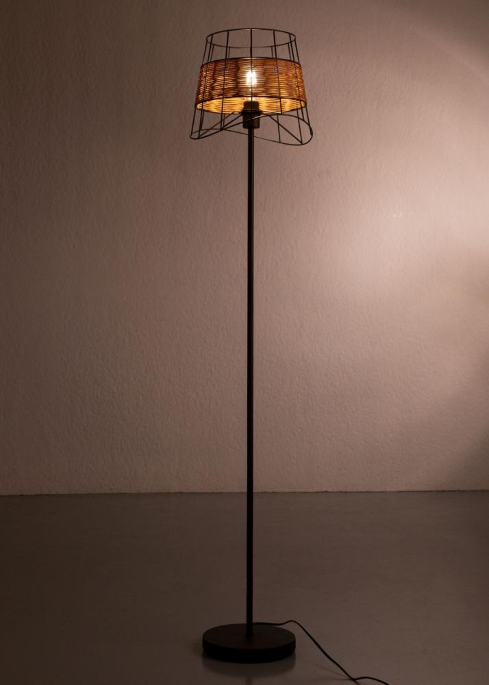 Nino Leuchten Stehlampe Wohnzimmer Stehleuchte Metall schwarz Draht 41340108 Bild 1