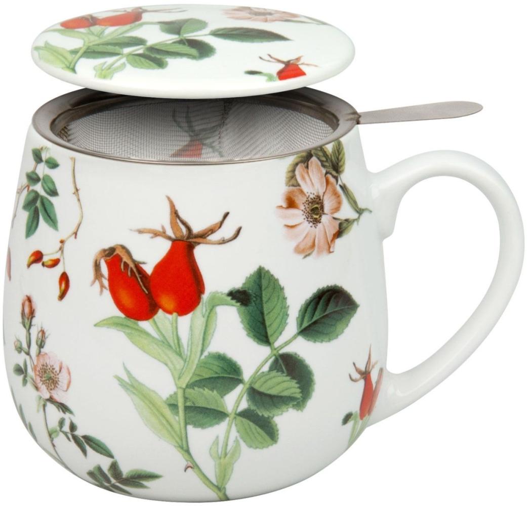 Könitz Becher mit Sieb und Deckel 420 ml My favourite tea Hagebutte / Teebecher Bild 1
