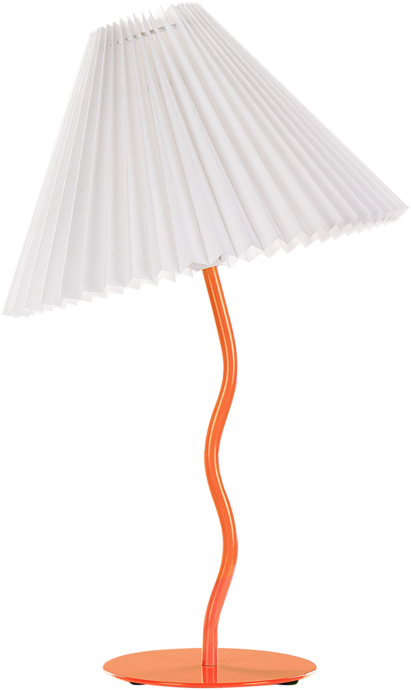 Tischlampe Metall orange weiß 48 cm Kegelform ALWERO Bild 1