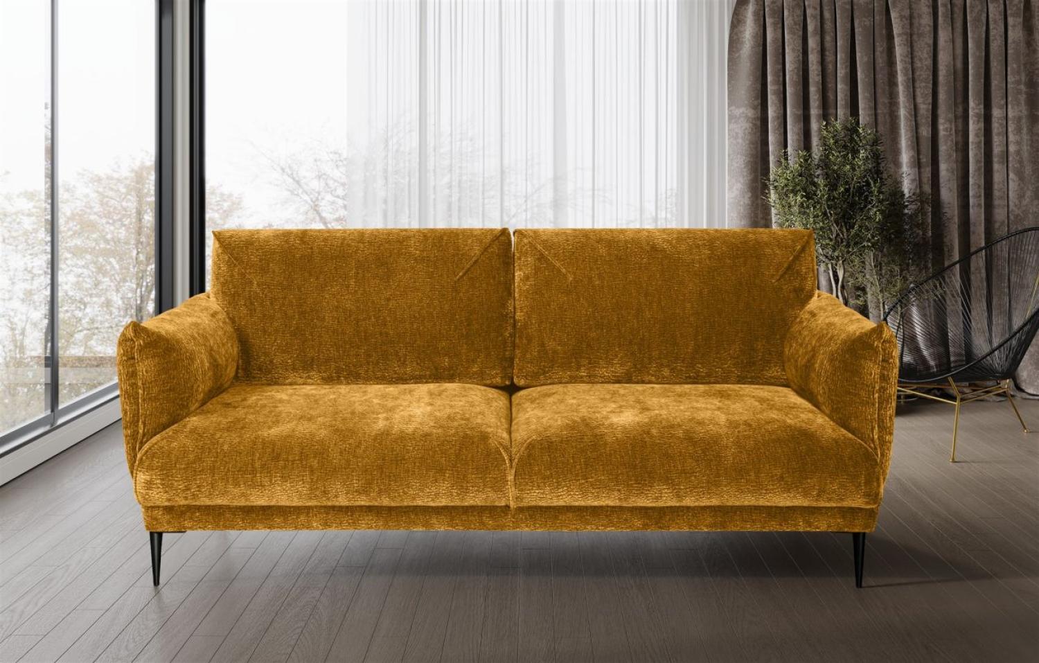 Sofa Designersofa MADISON 3-Sitzer in Stoff Dress Me Senfgelb Bild 1