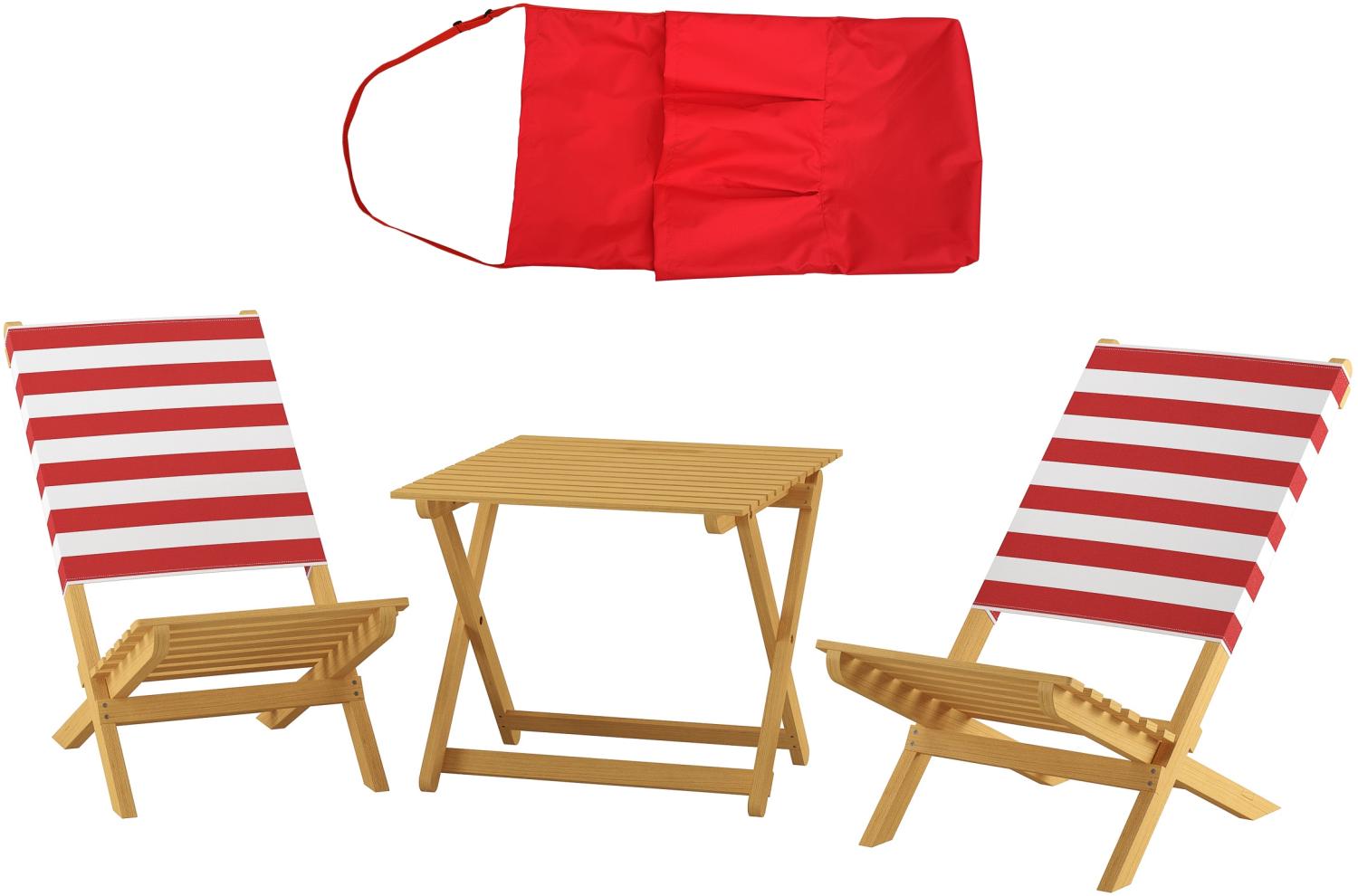 Klappstuhl Strandstuhl Anglerstuhl Gartenstuhl Stuhl zum Zusammenstecken rot-weißem Bezug V-10-353 Bild 1
