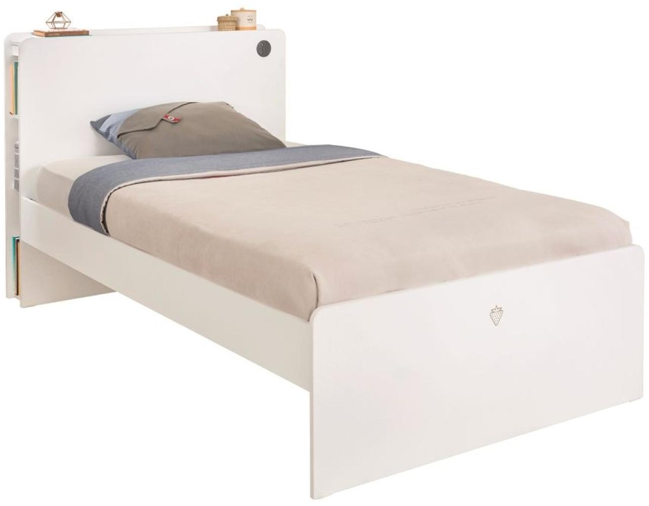 Cilek 'WHITE' Bett 120 x 200 cm weiß mit Matratze Bild 1