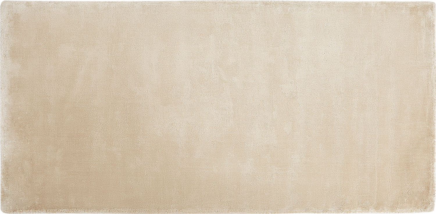 Teppich Viskose beige 80 x 150 cm Kurzflor GESI II Bild 1