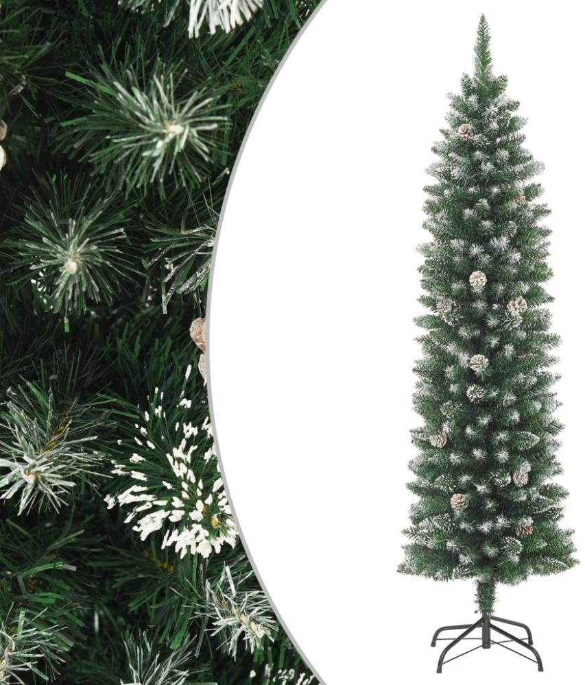 Künstlicher Weihnachtsbaum mit Ständer Schlank 210 cm PVC 345167 Bild 1