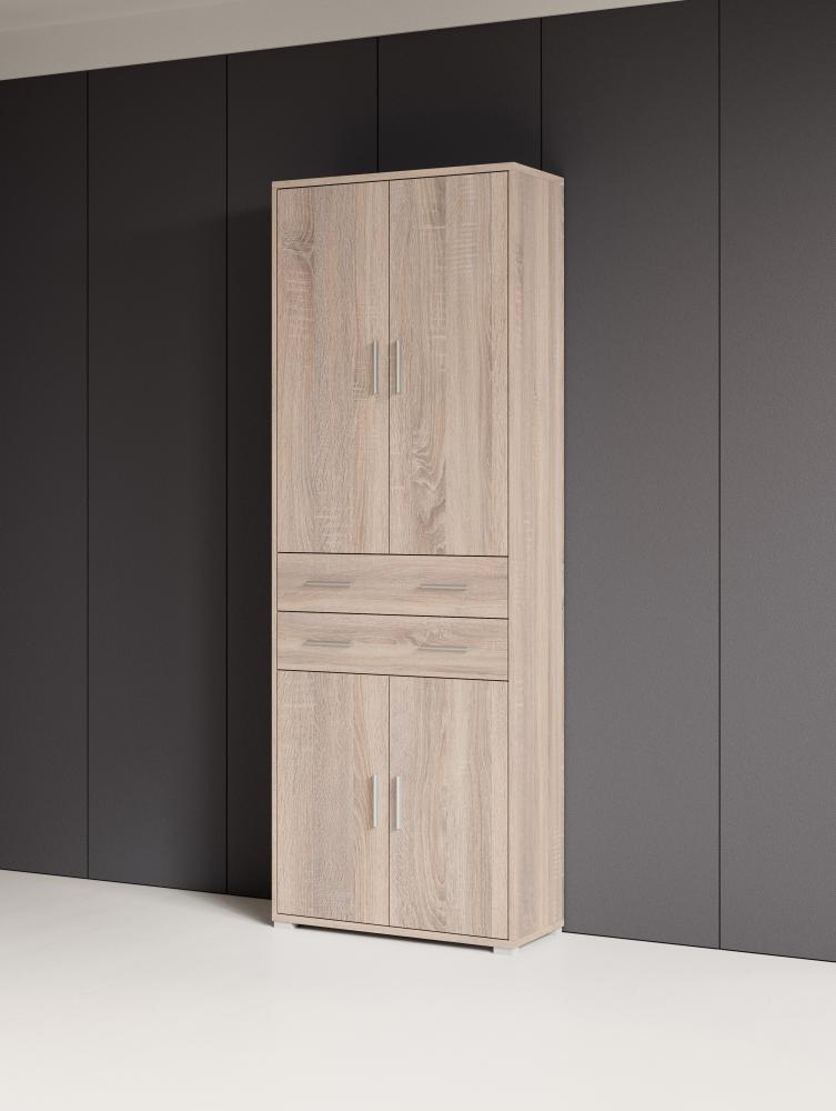 Aktenschrank >Clermont< (BxHxT: 79,1x221,2x35 cm) in Sonoma/Eiche Bild 1