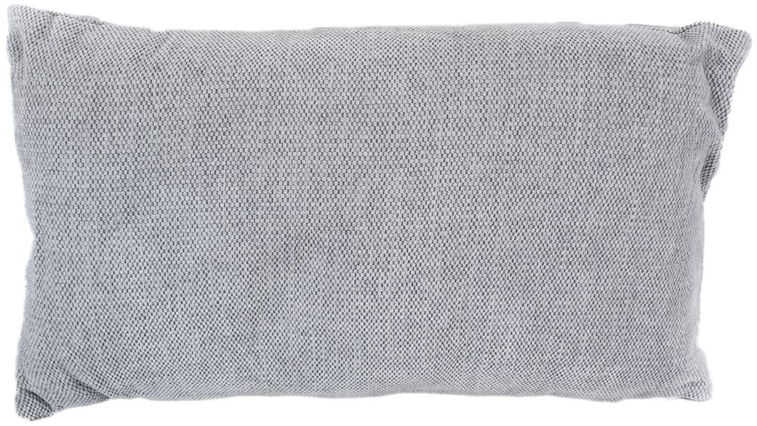 Chenille Dekokissen 30 x 50 cm Couchkissen einfarbig mit Reißverschluss silber Bild 1