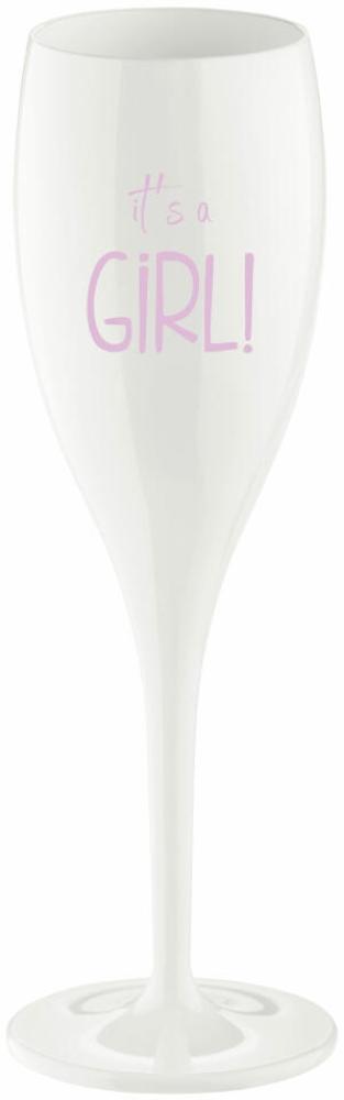 Koziol Sektglas Cheers No. 1 It S A Girl, Kunststoff, Cotton White, 100 ml, 4031525 Bild 1