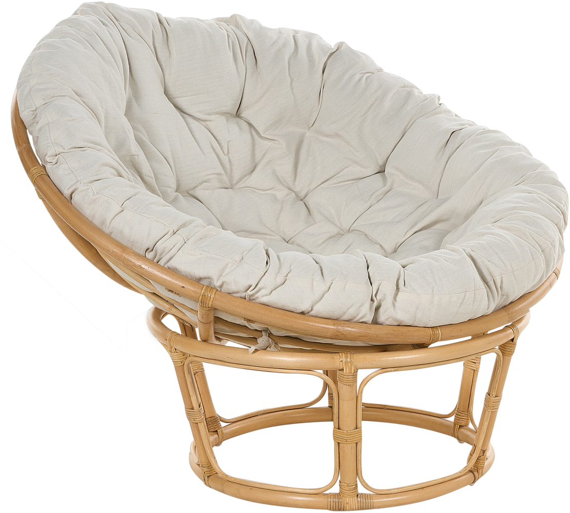 Gartenstuhl Rattan Helles Beige SALVO Bild 1