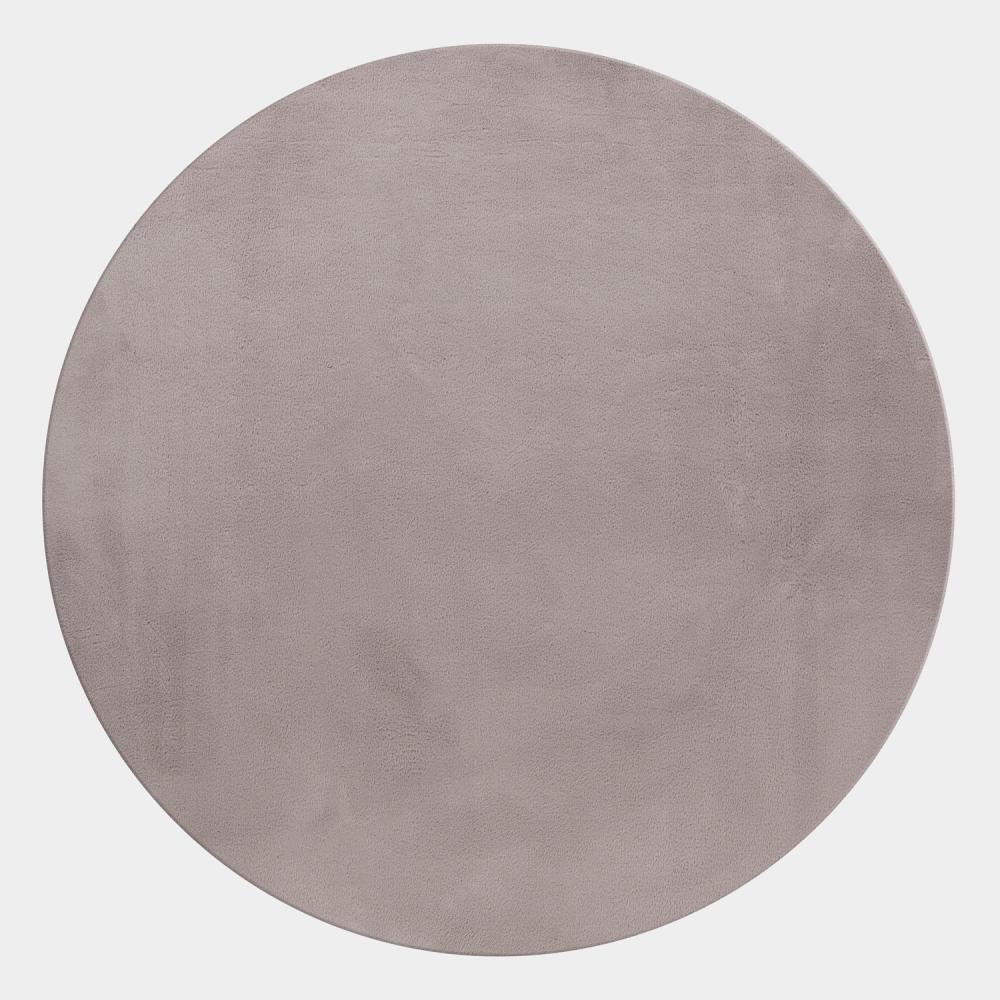 Hochflor Teppich Pia rund - 200 cm Durchmesser - Silberfarbe Bild 1