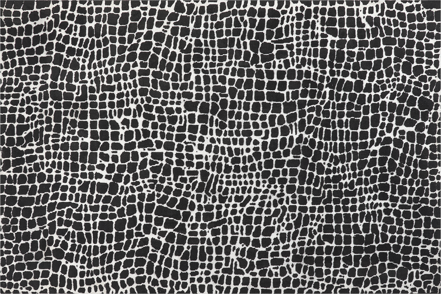Teppich schwarz weiß 200 x 300 cm abstraktes Muster Kurzflor PUNGE Bild 1