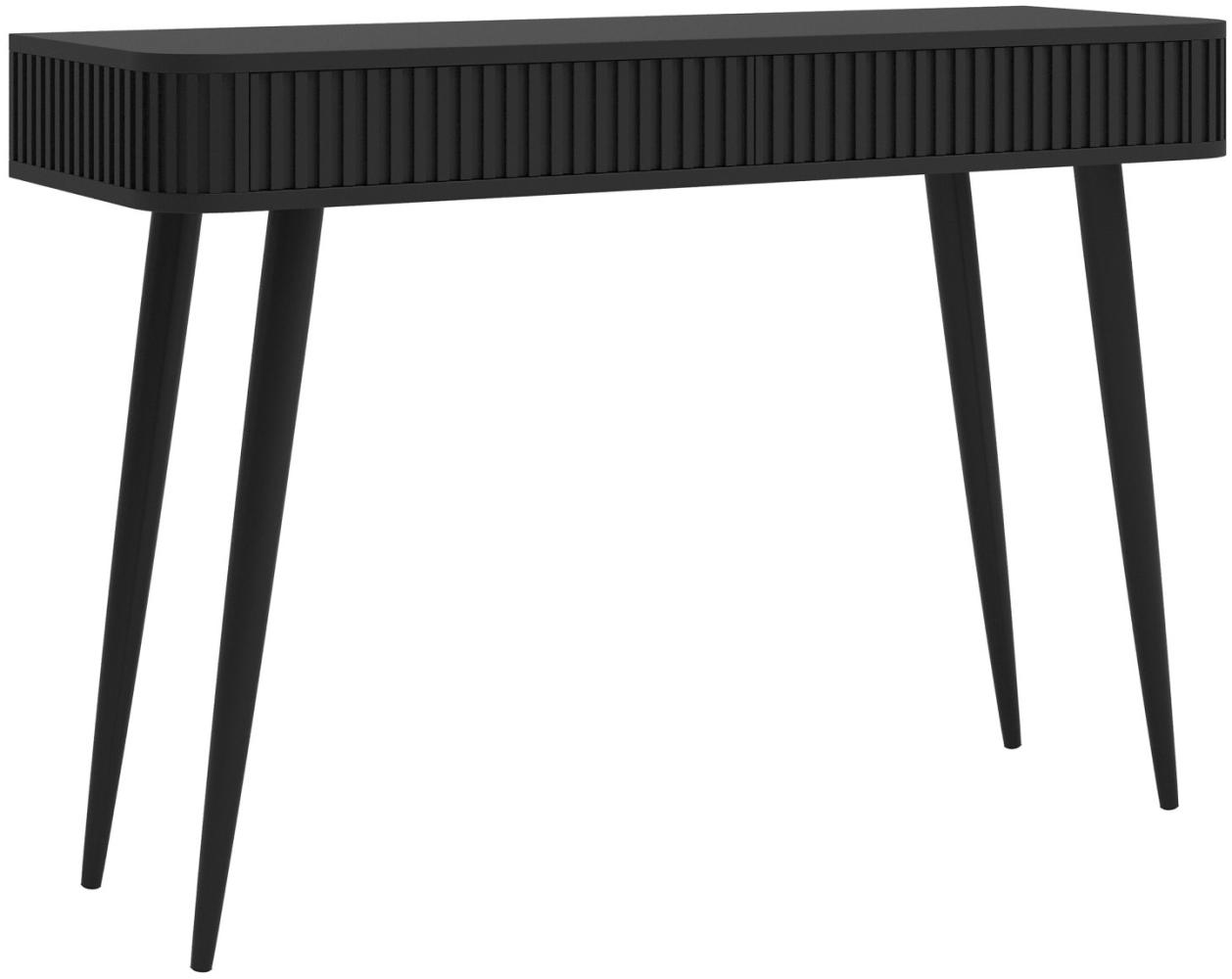 Selsey Ovarlo - Schminktisch mit 2 Schubladen, Schwarz, 113 cm Bild 1