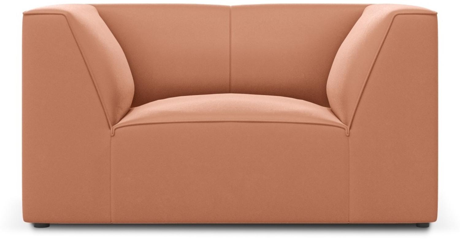Micadoni Samtstoff Sessel Ruby | Bezug Pink | Beinfarbe Black Plastic Bild 1