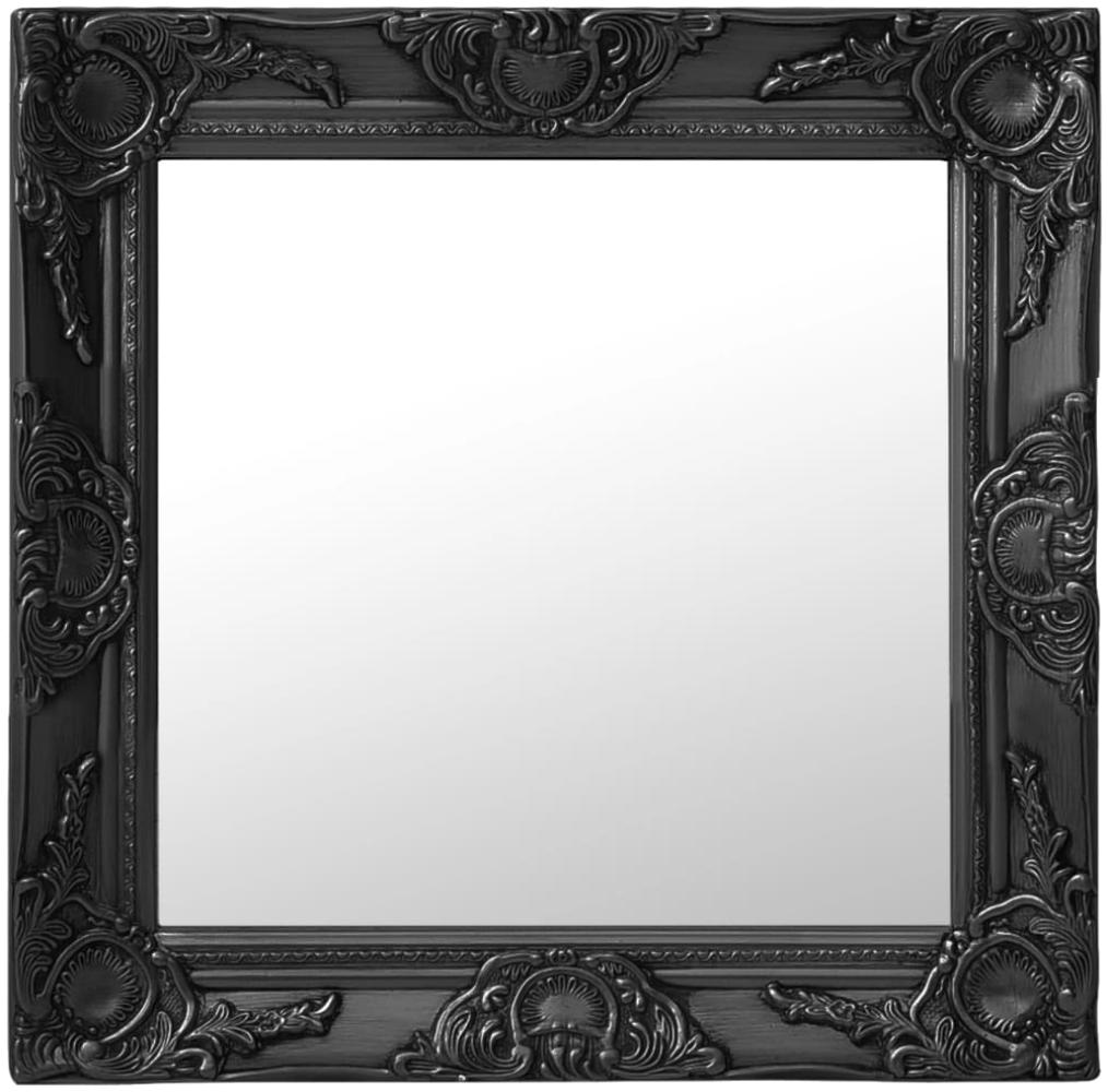 vidaXL Wandspiegel im Barock-Stil 50 x 50 cm Schwarz Bild 1