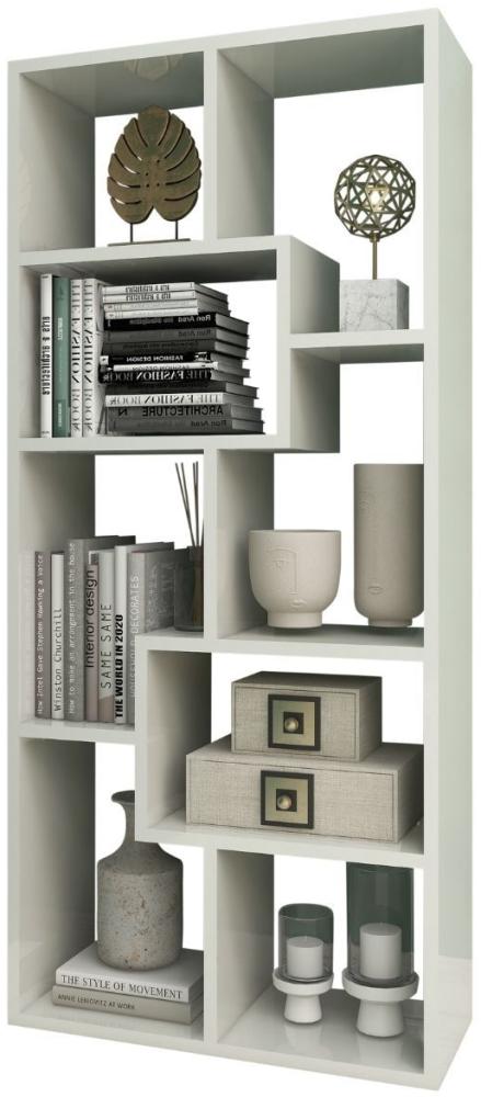 Coemo Bücherregal Sigma aus Holz 8 Fächer, modernes Design Weiß Bild 1