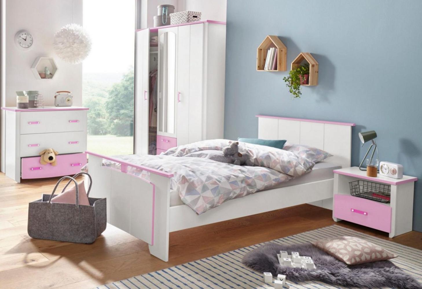 Parisot Kinderzimmer Biotiful in weiß und rosa Jugendzimmer Set 4-tlg. Bild 1