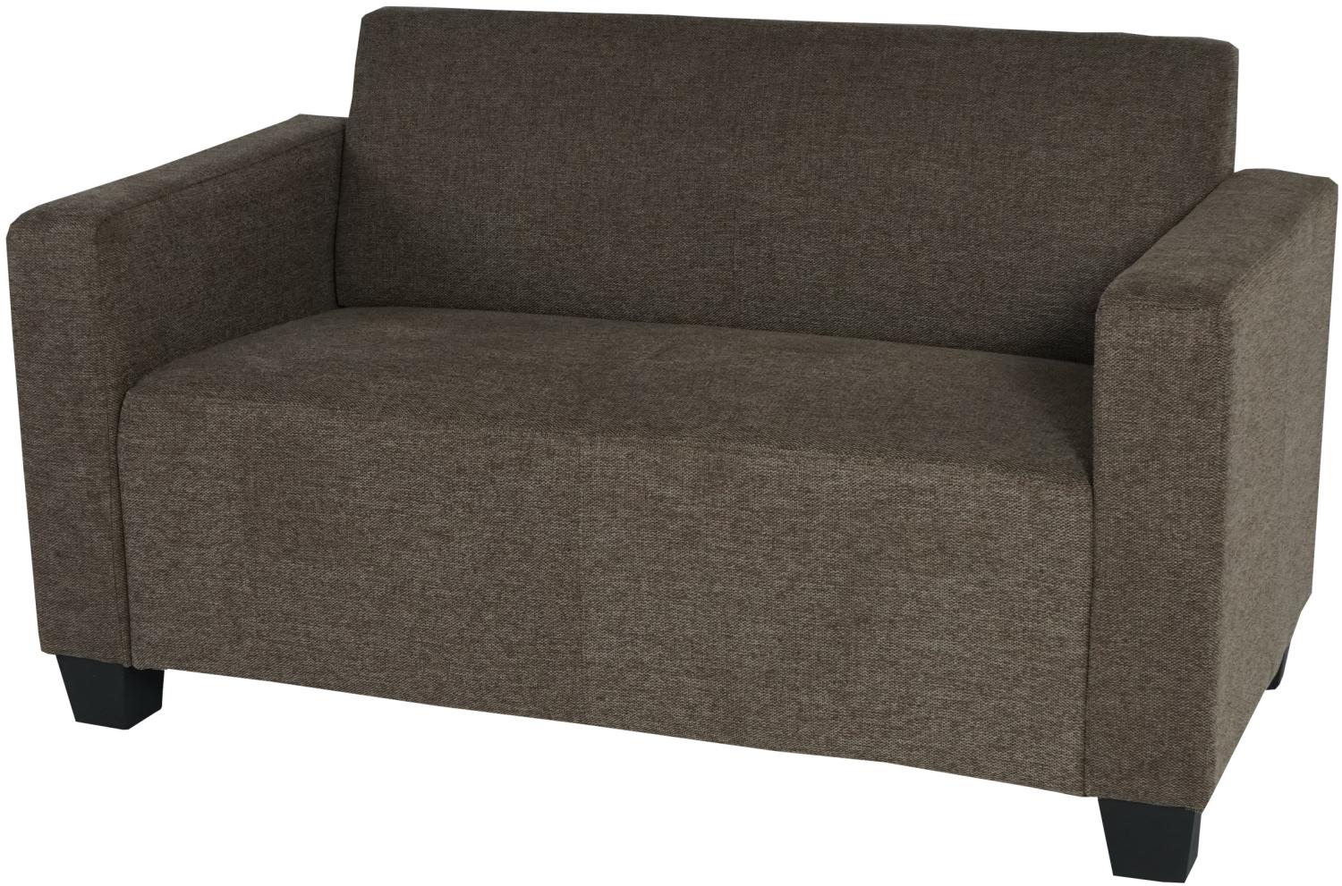 2er Sofa Couch Lyon Loungesofa Stoff/Textil ~ braun Bild 1