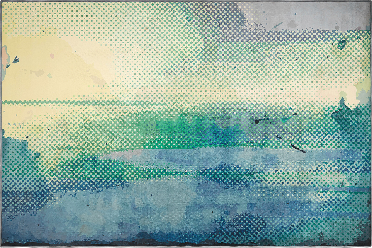 Teppich blau-grün 140 x 200 cm SUSUZ Bild 1