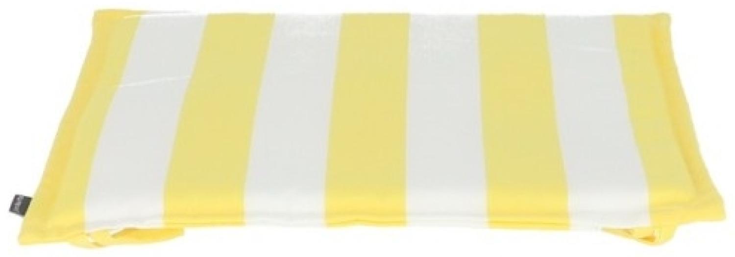 Outdoor Sitzkissen FINE zu CUBIC-LUX-MIA Streifen weiß-gelb Bild 1