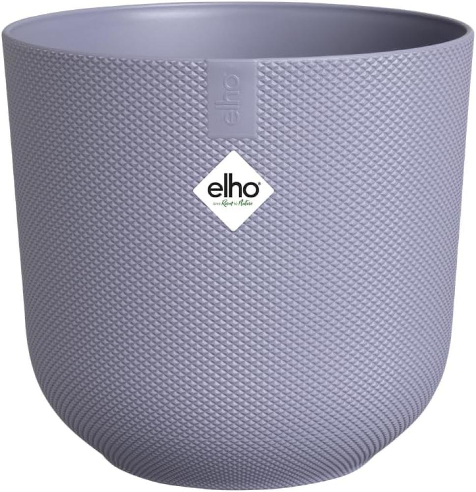 elho Jazz Round 16 cm blumentopf - Pflanzentopf für den Innenbereich - 100% recycelter Kunststoff - Einzigartige Struktur - Lila/Lavendel Lila Bild 1