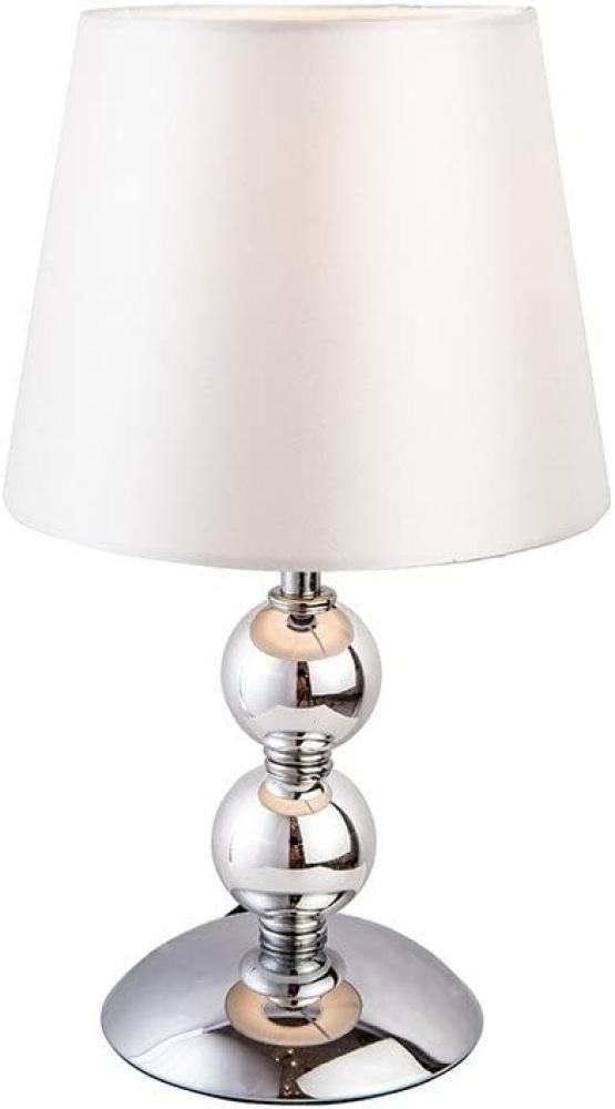 Nino Leuchten Tischlampe Wohnzimmer Tischleuchte weiß silber groß 31 cm 53310106 Bild 1