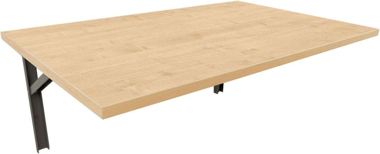mikon 90x40 Wandtisch Wandklapptisch Küchentisch Schreibtisch Esstisch Klapptisch Esstisch Wandtisch Küchentisch Schreibtisch Kinderschreibtisch Bartisch Computertisch | Ahorn Bild 1