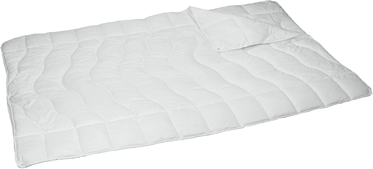 Pflegeleichte 4-Jahreszeiten-Bettdecke aus Mikrofaser, unkompliziert mit Füllung bei 60° waschbar, 200 x 200 cm, Doppelbettdecke Standardmaß Bild 1