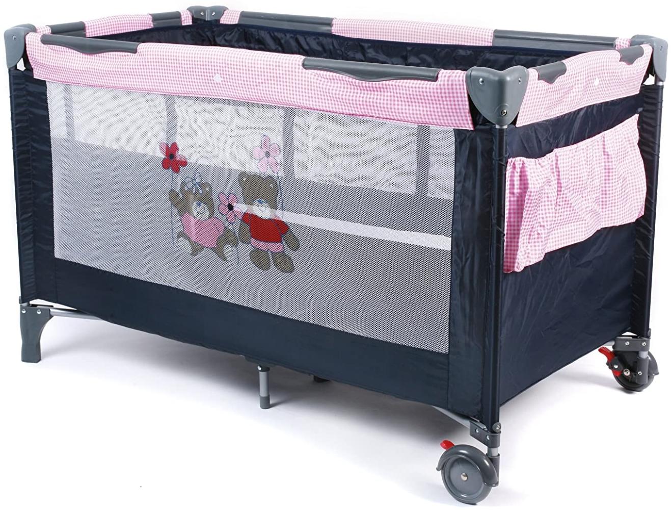 Chic 4 Baby 'Luxus Pink Checker' Reisebett schwarz / pink Bild 1