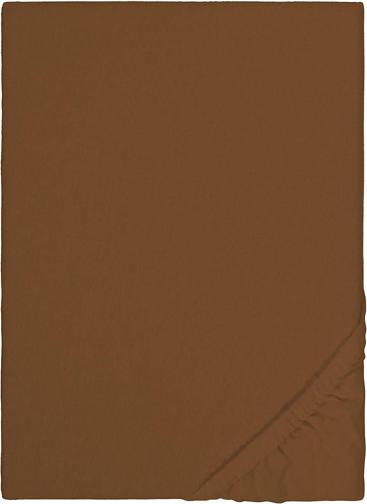 Biberna Fein-Biber Spannbettlaken 140x200 cm - 160x200 cm Chocolate Bild 1