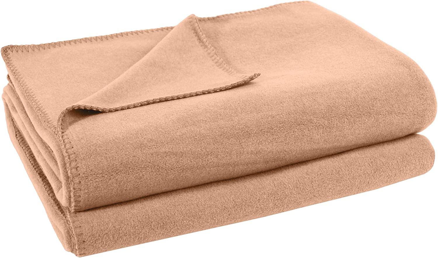 Zoeppritz Soft-Fleece Decke sand 160x200 cm 400578 Bild 1
